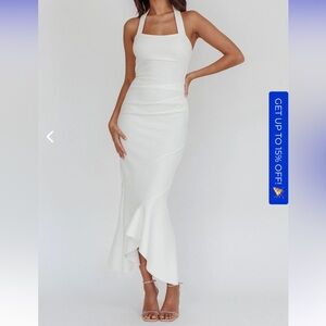 White Halter Dress
